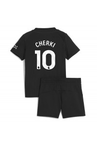 Manchester City Rayan Cherki #10 Jalkapallovaatteet Lasten Vieraspeliasu 2025-26 Lyhythihainen (+ Lyhyet housut)